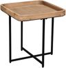 Beistelltisch JENNIFER Metallgestell Schwarz, Tischplatte Holzoptik Höhe 54cm Bild 2