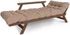 Marior HOME 'ALLEGRO' Klappsofa, Buchenholz, Walnussfarbe, Beige Bild 2