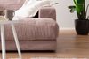 KAWOLA Big Sofa MADELINE mit Holztablett natur für Armlehne Cord rosa 85 x 170 x 290 cm Bild 5