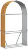 vidaXL Kaminholzunterstand Holzoptik 120x45x210 cm Verzinkter Stahl 364582 Bild 2