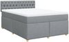 vidaXL Boxspringbett mit Matratze Hellgrau 140x200 cm Stoff 3289010 Bild 3