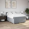vidaXL Boxspringbett mit Matratze Hellgrau 140x200 cm Stoff 3289010 Bild 4