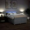 vidaXL Boxspringbett mit Matratze Hellgrau 140x200 cm Stoff 3289010 Bild 5
