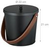 Relaxdays Ascheeimer mit Deckel 4,5 Liter Bild 5