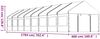 vidaXL Pavillon mit Dach Weiß 17,84x4,08x3,22 m Polyethylen 3155492 Bild 3
