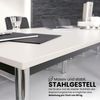 bümö Multifunktionstisch grau, Tisch 80 x 80 cm, Tischfuß verchromt - einfacher Tisch klein, Besprechungstisch System D-Serie, Konferenztisch, Meetingtisch, Mehrzwecktisch, Pausentisch, DR08-5-C Bild 5