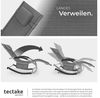 tectake Gartenliege ergonomische Sonnenliege, Belastbarkeit 120 kg, 62 x 146 x 92 cm, Balkonliege Taya, 1 St, für Außen in Grau, gepolstert, atmungsaktiv, wasserabweisend, mit Aufbewahrungstasche Bild 4