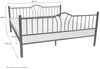 Metallbett "Santi" weiß, 180/200 cm Bild 3