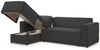 Ecksofa Schlafsofa WALDO Stoff Brooklyn Schwarz-Hell Ottomane Links Bild 3