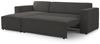 Ecksofa Schlafsofa WALDO Stoff Brooklyn Schwarz-Hell Ottomane Links Bild 4