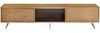 KAWOLA Lowboard GALA TV-Board 2 Türen 2 Fächer Kunstleder goldfarben Fuß Edelstahl gebürstet 42 x 40 x 180 cm Bild 3