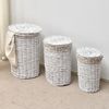 3er SET Wäschekorb Wäschebox Wäschesammler Wäschetonne Wäschetruhe Weide Rattan Bild 2