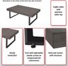 Couchtisch Kos T576, FSC 40 x 110 x 60 cm Wenge, dunkle Metall-Füße Bild 2