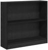 vidaXL Bücherregal Schwarz Eichen-Optik 80 x 24 x 76 cm Holzwerkstoff 875015 Bild 2