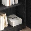 vidaXL Bücherregal Schwarz Eichen-Optik 80 x 24 x 76 cm Holzwerkstoff 875015 Bild 4