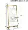 Kompaktgarderobe 78 x 38,5 x 180,5 cm mit Spiegel, Schuhschrank und Metallhaken in Weiß Bild 5