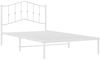 vidaXL Bettgestell mit Kopfteil, Metall Weiß, 107x203 cm Bild 4