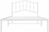 vidaXL Bettgestell mit Kopfteil, Metall Weiß, 107x203 cm Bild 5