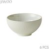 JIWOO Müslischale 6er Ø11,7cm, Frühstückschalen Eisschale Dessertschalen Obstschale, Keramik, (Schaleset, 6-tlg), Bowl, Hochwertiges Schalen Weiß Schale Mikrowellenofen Spülmaschine Bild 5