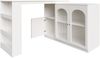 Sideboard 120x40x97 cm, 360° drehbar, Weiß MDF mit Glastüren und großzügigem Stauraum Bild 5