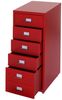 Rollcontainer Boston T851, Schubladenschrank Stahlschrank, 69x28x41cm 6 Schubladen ~ rot Bild 5