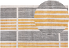 Teppich Baumwolle gelb schwarz 140 x 200 cm Streifenmuster Kurzflor KATRA Bild 1