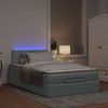 vidaXL Ottoman-Bett mit Matratze & LEDs Hellgrau 120x190 cm Stoff 3312208 Bild 3