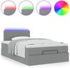 vidaXL Ottoman-Bett mit Matratze & LEDs Hellgrau 120x190 cm Stoff 3312208 Bild 5
