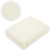 EXKLUSIV HEIMTEXTIL Frottee Spannbettlaken Premium 60 - 70 x 140 cm Naturweiß 80% Baumwolle 20% Polyester Öko - Tex Zertifiziert Bed-Sheet Bettlaken Spannbetttuch Bild 3