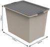 ROTHO Aufbewahrungsbox COMPACT stapelbare 70l Aufbewahrungskiste mit Deckel und Rollen Bild 2