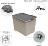 ROTHO Aufbewahrungsbox COMPACT stapelbare 70l Aufbewahrungskiste mit Deckel und Rollen Bild 4