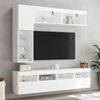 vidaXL 7-tlg. TV-Wohnwand mit LED-Leuchten Weiß 3216757 Bild 4