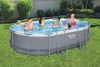 Bestway Power Steel Frame Swimmingpool Pumpe Leiter Cover 488 x 305 x 107 cm Bild 2