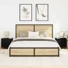 vidaXL Nachttisch 2 pcs Schwarz Eichen-Optik 50 x 39 x 41 cm 863077 Bild 4
