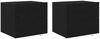 vidaXL Nachttisch 2 pcs Schwarz Eichen-Optik 50 x 39 x 41 cm 863077 Bild 2