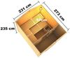 Karibu Sauna Bosse 1 naturbelassen ohne Ofen Milchglastür Bild 4