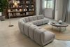 KAWOLA Modulsofa LAYLA Ecksofa 5 Module 2 Armlehnkissen Velvet taupe 74 x 305 x 305 cm Bild 4