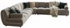 KAWOLA Modulsofa LAYLA Ecksofa 5 Module 2 Armlehnkissen Velvet taupe 74 x 305 x 305 cm Bild 3