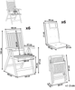 Set mit 6 Stühlen und Sitzkissen AMANTEA PREMIUM Akazienholz Cremeweiß Bild 2