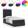 vidaXL Ottoman-Bett mit Matratze & LEDs Schwarz 100x200 cm Stoff 3313984 Bild 5