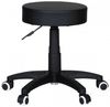 FINEBUY Arbeitshocker SuVa2753_1 Rollhocker Drehstuhl Praxishocker Kosmetikhocker (Sitzhocker mit Rollen, Kunstleder Schwarz 100 kg), Höhenverstellbar, Praxishocker Rund Gepolstert Bild 4