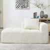 LVHOM Chaiselongue Schlafsofa mit Kissen, Lounge Sessel Relaxsessel Einzelsessel mit Seitentasche, Sofa Schlaffunktion, Sessel für Wohnzimmer Bild 5