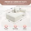 LVHOM Chaiselongue Schlafsofa mit Kissen, Lounge Sessel Relaxsessel Einzelsessel mit Seitentasche, Sofa Schlaffunktion, Sessel für Wohnzimmer Bild 2