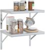 vidaXL Wandregale 2 Stk. 50x40 cm Silbern Edelstahl 30284 Bild 4