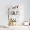 vidaXL Wandregale 2 Stk. 50x40 cm Silbern Edelstahl 30284 Bild 3