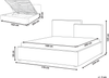 Bett mit Stauraum LAGARDE Stoff Taupe 160 x 200 cm Bild 2