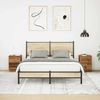 vidaXL Nachttische mit LED-Leuchten 2 Stk. Altholz-Optik 38x34x50 cm 861298 Bild 5
