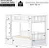 Bett 90x200 cm aus Massivholz mit hydraulischem Stauraum – platzsparendes Etagenbett für Kinder Bild 5