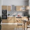 Küchenzeile R-Line Artisan Eiche/Weiß 300 cm mit Hochschrank, ohne Arbeitsplatte Vicco Bild 2