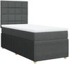 vidaXL Boxspringbett mit Matratze Dunkelgrau 100x200 cm Stoff 3294268 Bild 3